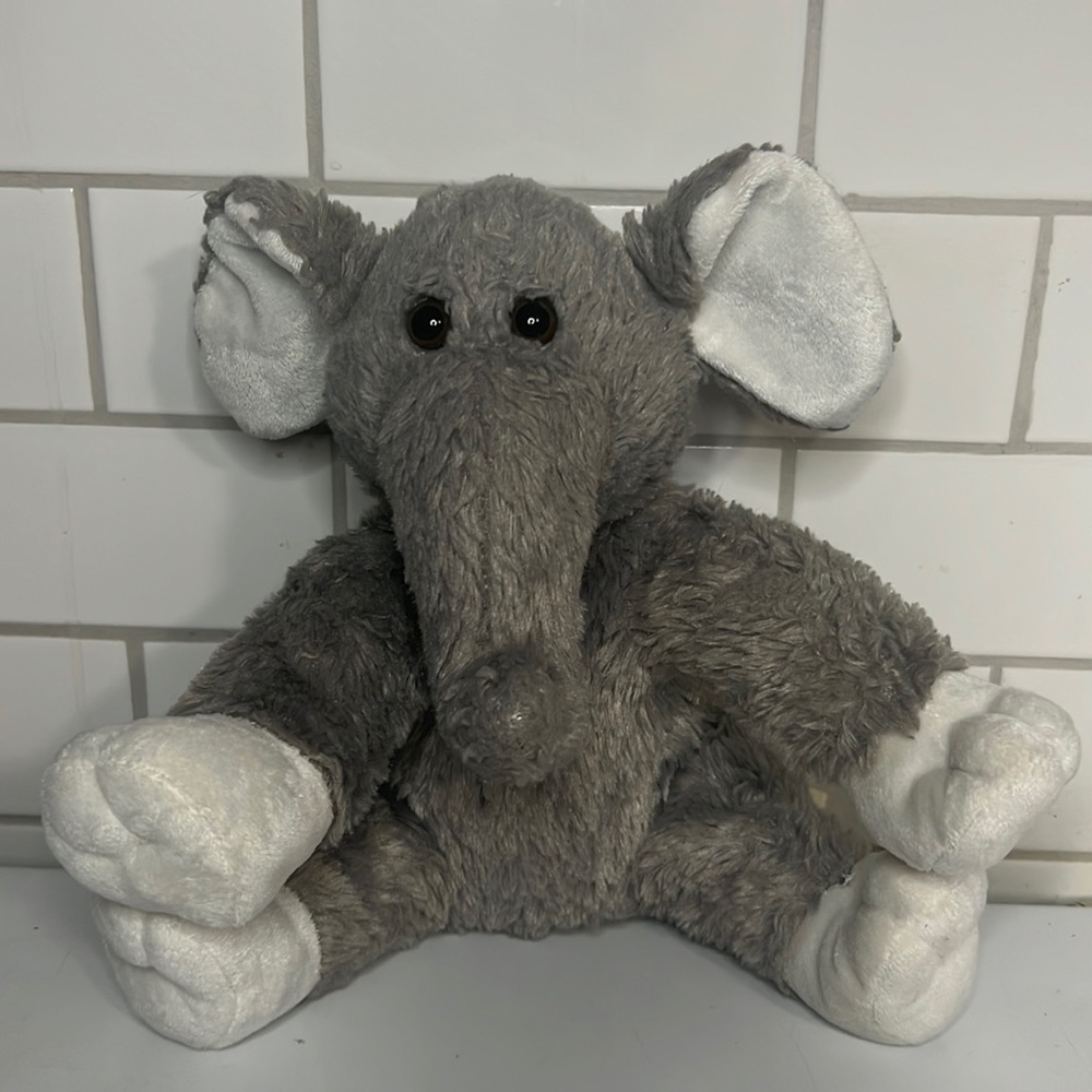 Dan Dee Dandee Collector's Choice Elephant Gray White Soft Plush Stuffed  11”